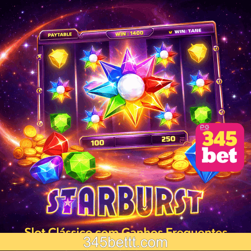 slots Starburst NetEnt com joias coloridas